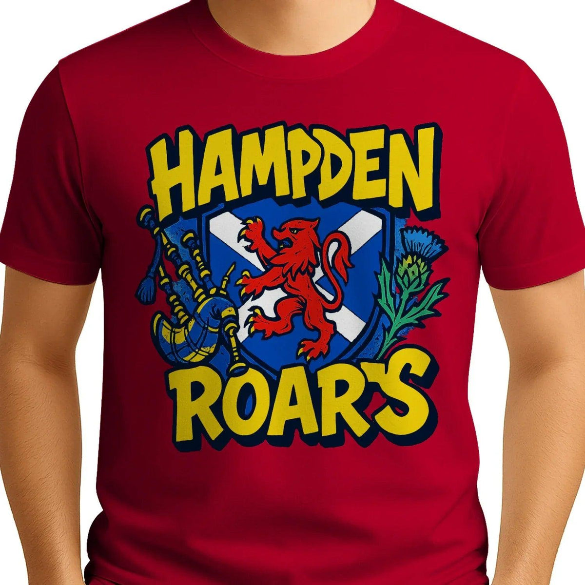 Scottish T-Shirt - Hampden Roars, Unisex Matchday Wear - Celtic Wolfwear