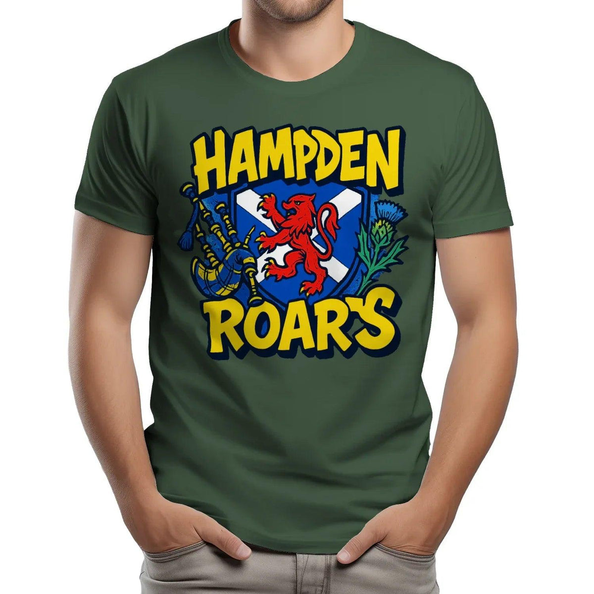 Scottish T-Shirt - Hampden Roars, Unisex Matchday Wear - Celtic Wolfwear