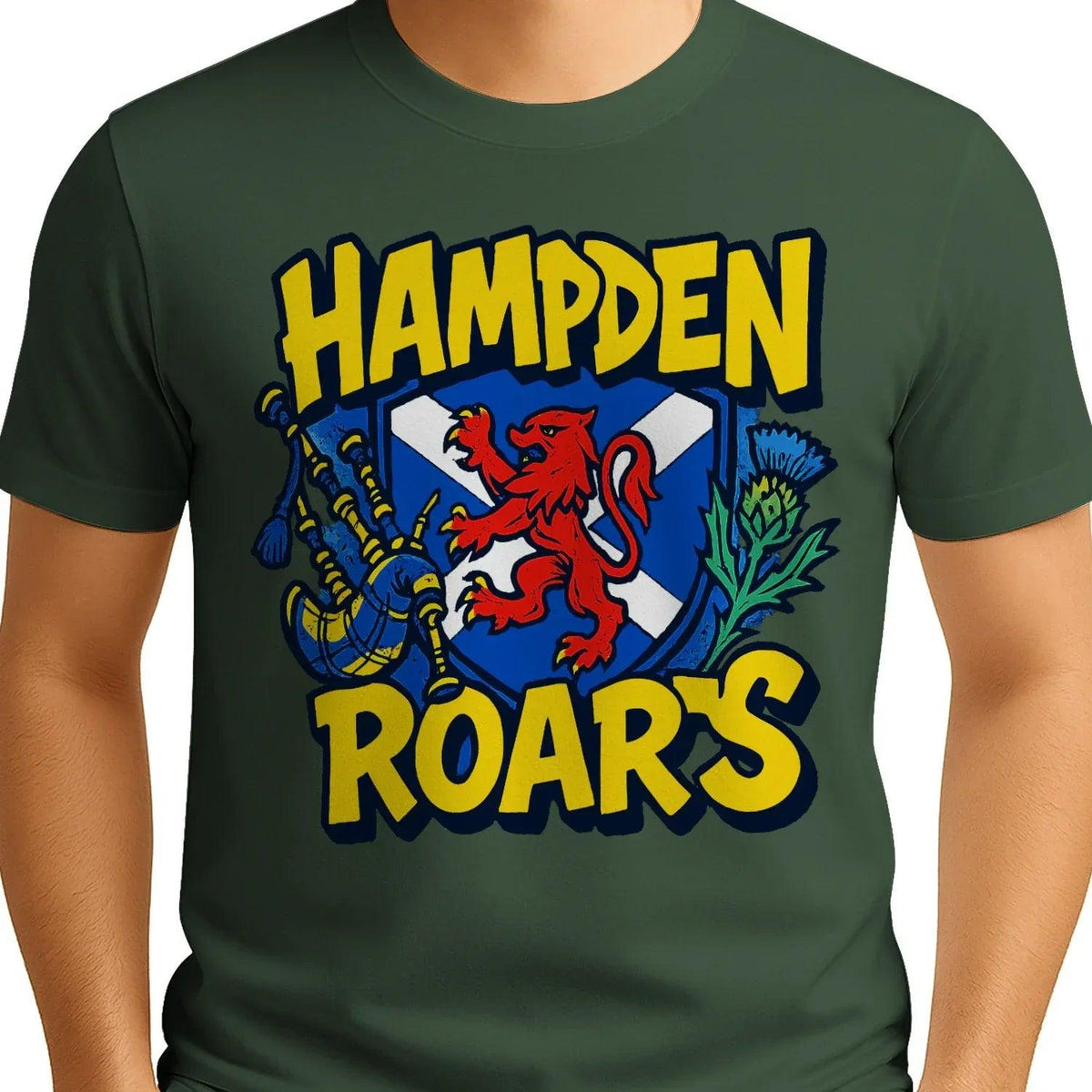 Scottish T-Shirt - Hampden Roars, Unisex Matchday Wear - Celtic Wolfwear