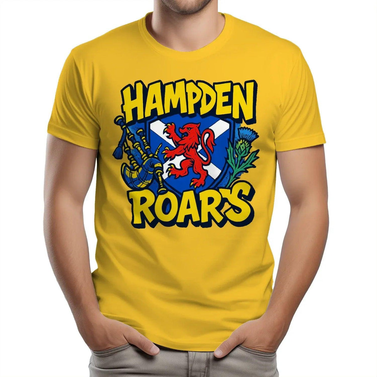 Scottish T-Shirt - Hampden Roars, Unisex Matchday Wear - Celtic Wolfwear
