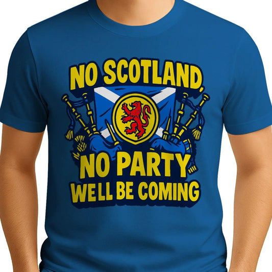Scottish T-Shirt - No Party Design 01 Unisex Streetwear - Celtic Wolfwear