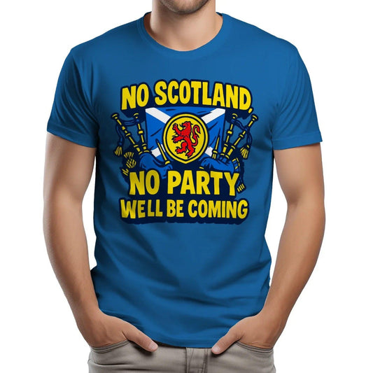 Scottish T-Shirt - No Party Design 01 Unisex Streetwear - Celtic Wolfwear