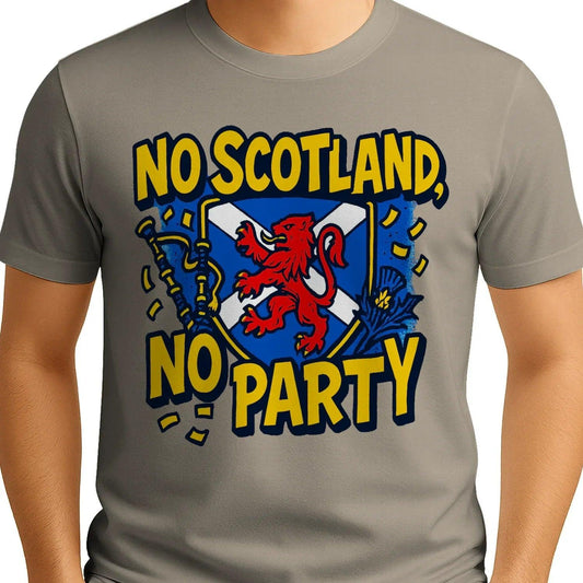 Scottish T-Shirt - No Party Design 02 Unisex Streetwear - Celtic Wolfwear