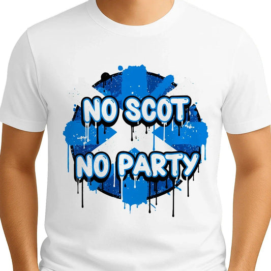 Scottish T-Shirt - No Scot No Party Heritage Streetwear - Celtic Wolfwear