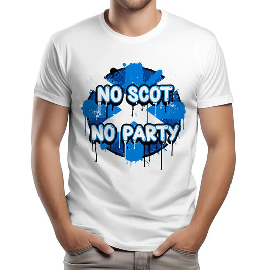 Scottish T-Shirt - No Scot No Party Heritage Streetwear - Celtic Wolfwear