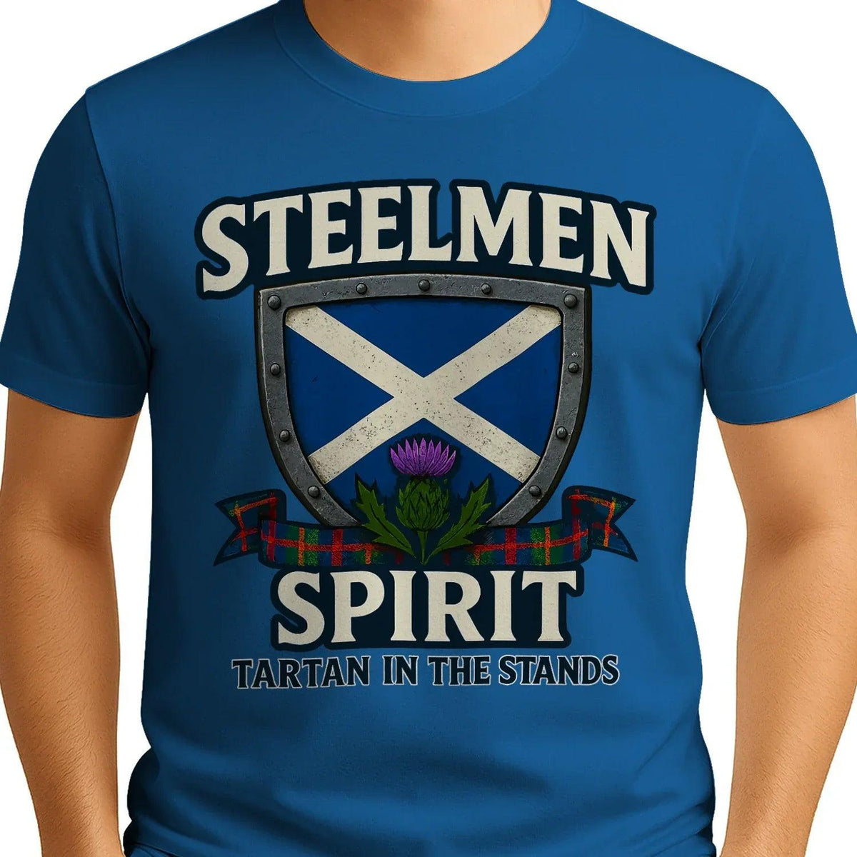 Scottish T-Shirt - Steelmen Spirit, Heritage Streetwear - Celtic Wolfwear