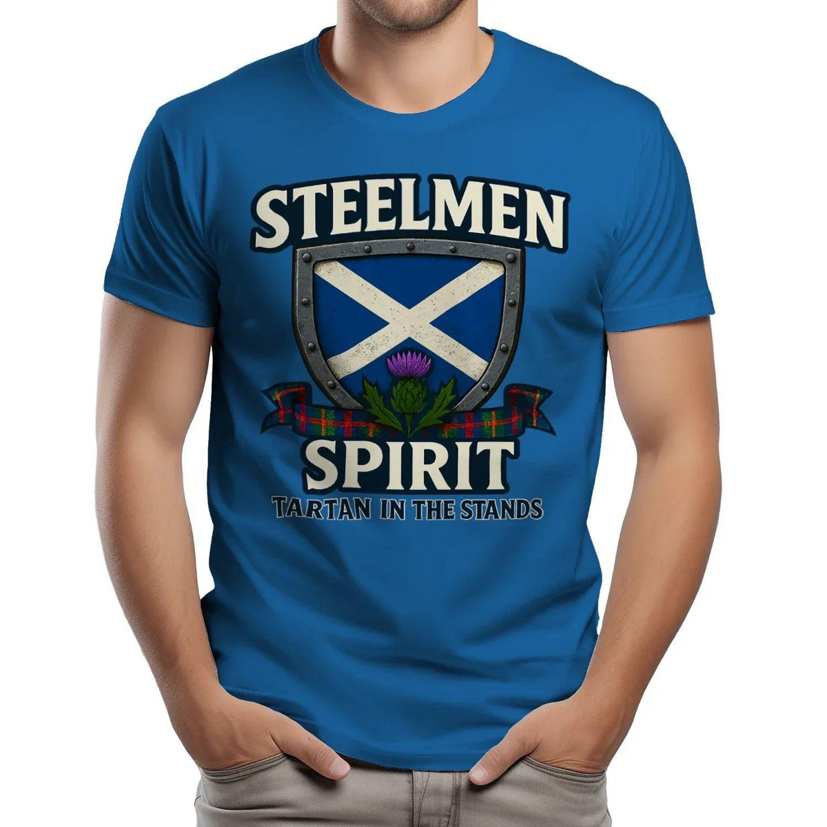 Scottish T-Shirt - Steelmen Spirit, Heritage Streetwear - Celtic Wolfwear