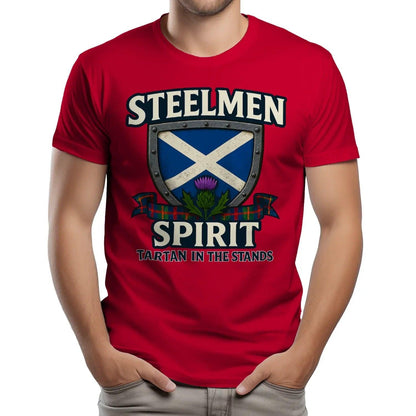 Scottish T-Shirt - Steelmen Spirit, Heritage Streetwear - Celtic Wolfwear