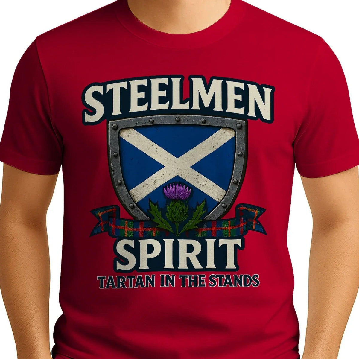 Scottish T-Shirt - Steelmen Spirit, Heritage Streetwear - Celtic Wolfwear