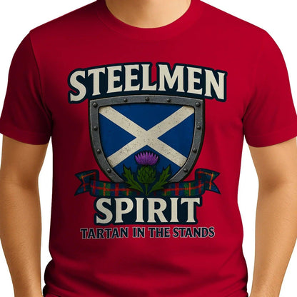 Scottish T-Shirt - Steelmen Spirit, Heritage Streetwear - Celtic Wolfwear