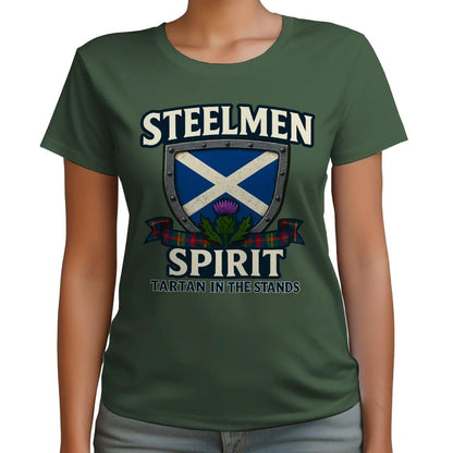 Scottish T-Shirt - Steelmen Spirit, Heritage Streetwear - Celtic Wolfwear