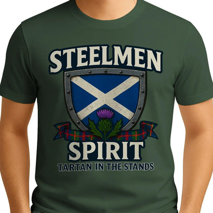 Scottish T-Shirt - Steelmen Spirit, Heritage Streetwear - Celtic Wolfwear