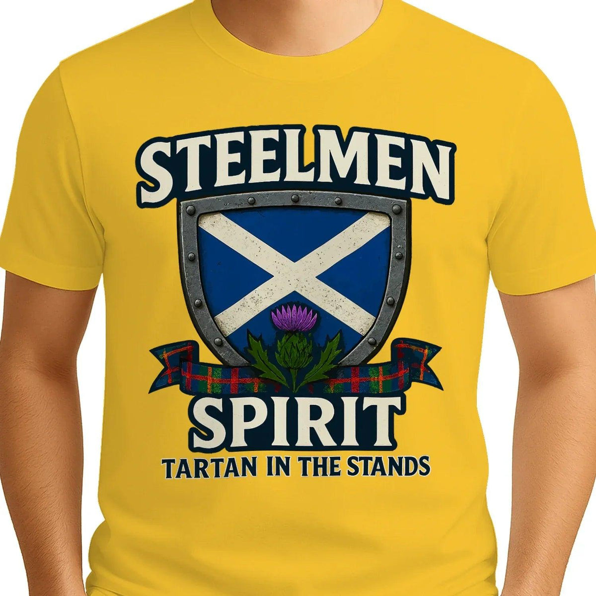 Scottish T-Shirt - Steelmen Spirit, Heritage Streetwear - Celtic Wolfwear