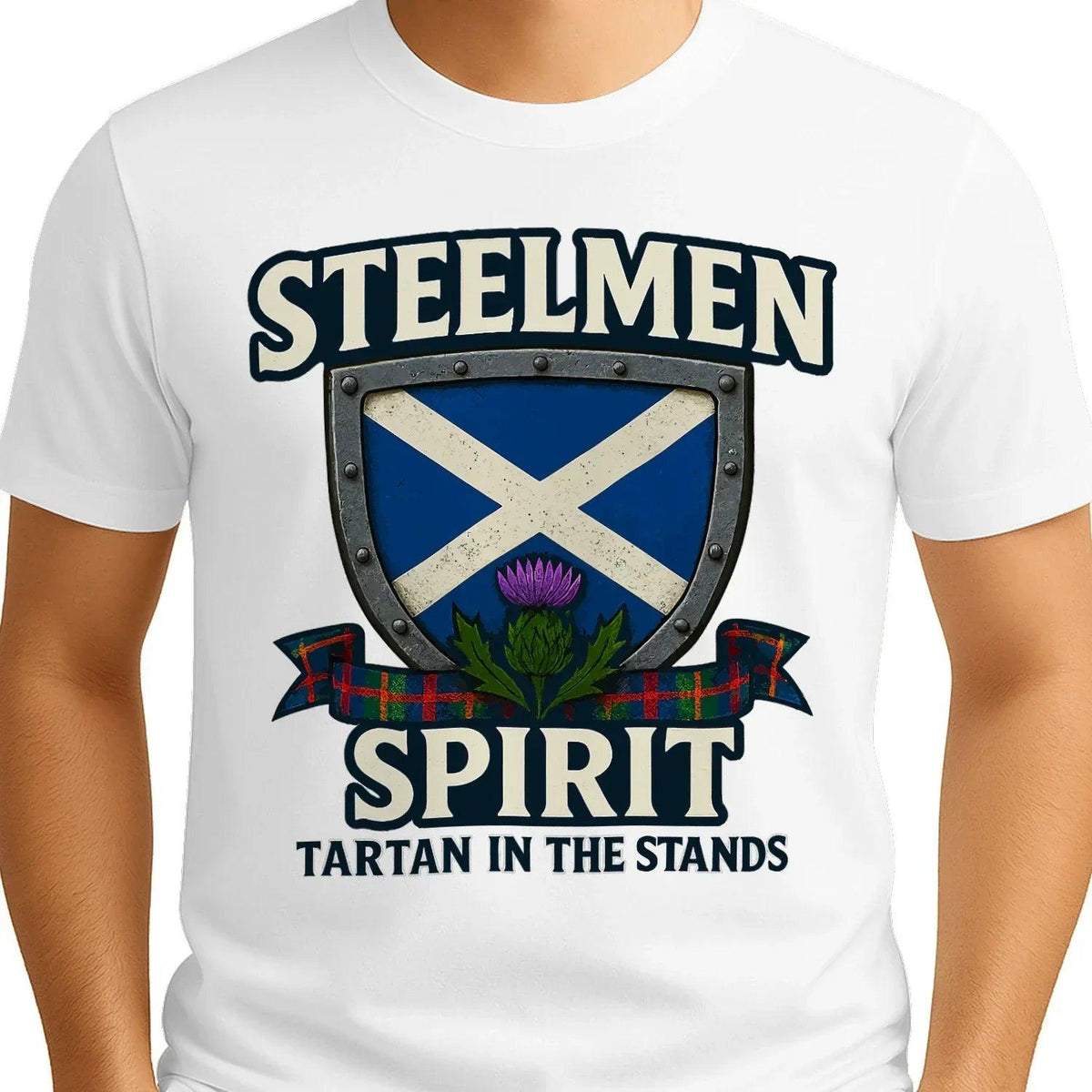 Scottish T-Shirt - Steelmen Spirit, Heritage Streetwear - Celtic Wolfwear