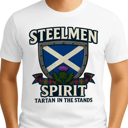 Scottish T-Shirt - Steelmen Spirit, Heritage Streetwear - Celtic Wolfwear