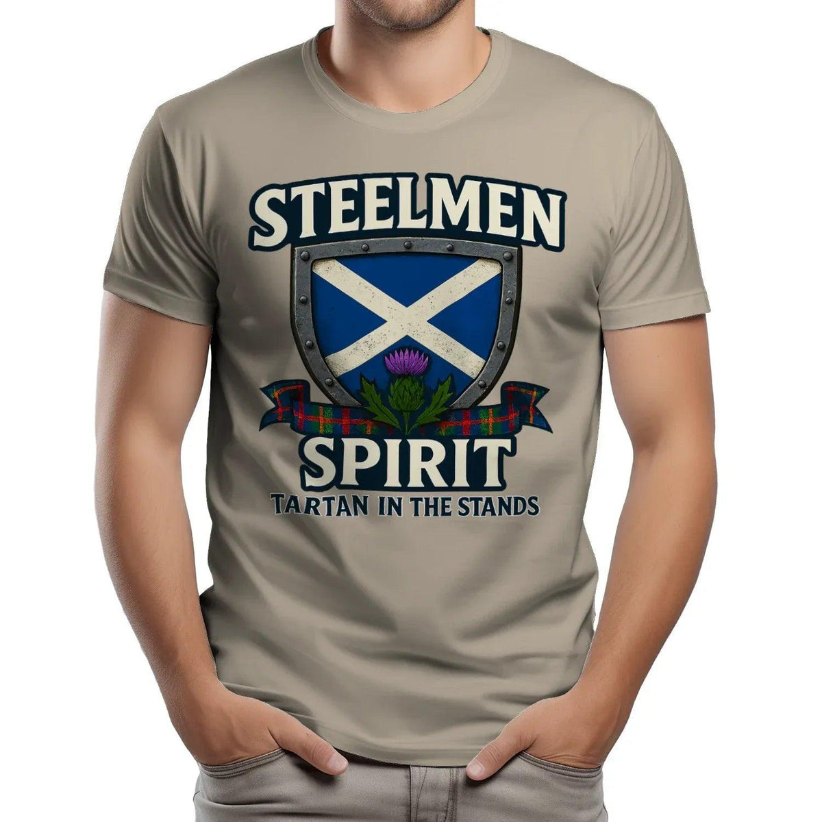 Scottish T-Shirt - Steelmen Spirit, Heritage Streetwear - Celtic Wolfwear