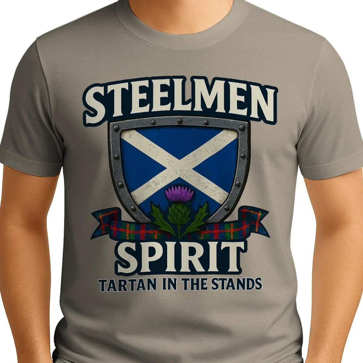Scottish T-Shirt - Steelmen Spirit, Heritage Streetwear - Celtic Wolfwear
