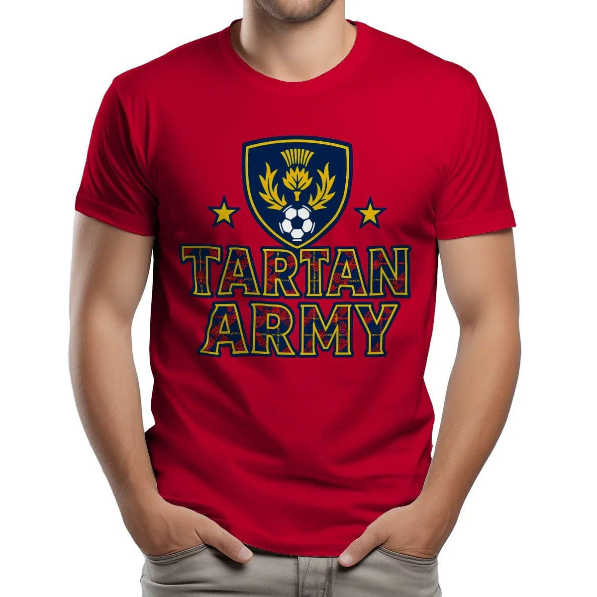Scottish T-Shirt - Tartan Army Design 02 Unisex Streetwear - Celtic Wolfwear