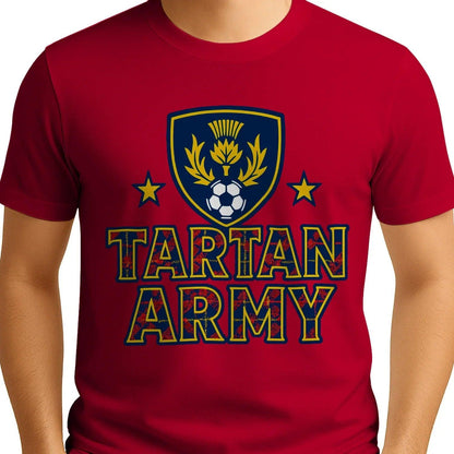 Scottish T-Shirt - Tartan Army Design 02 Unisex Streetwear - Celtic Wolfwear