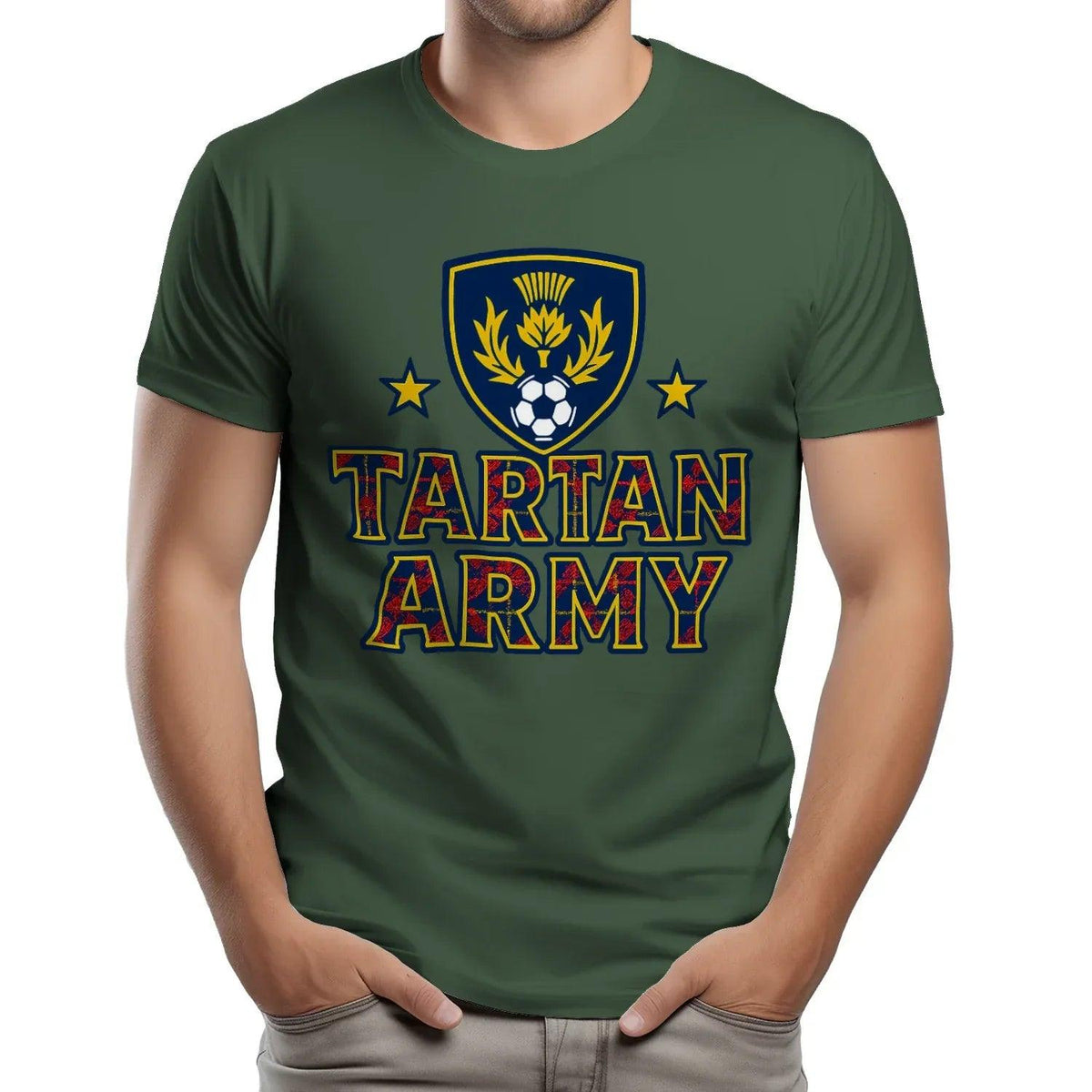 Scottish T-Shirt - Tartan Army Design 02 Unisex Streetwear - Celtic Wolfwear
