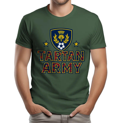 Scottish T-Shirt - Tartan Army Design 02 Unisex Streetwear - Celtic Wolfwear