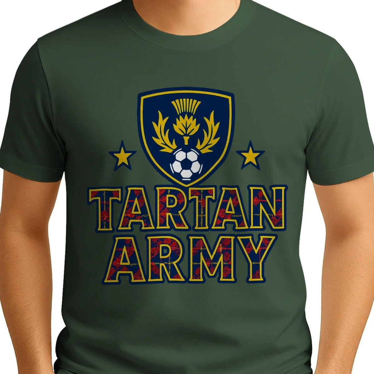 Scottish T-Shirt - Tartan Army Design 02 Unisex Streetwear - Celtic Wolfwear