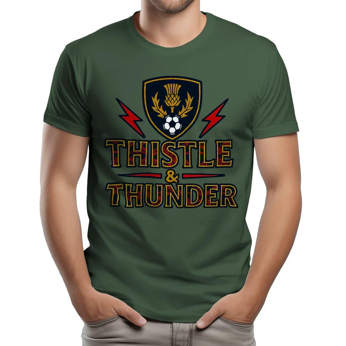Scottish T-Shirt - Thistle and Thunder Unisex Streetwear - Celtic Wolfwear