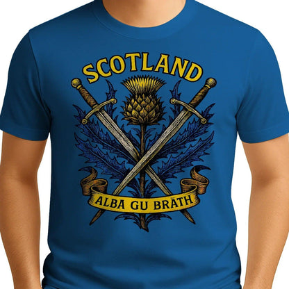 Scottish T-Shirt - Warrior Spirit Swords and Thistle - Celtic Wolfwear