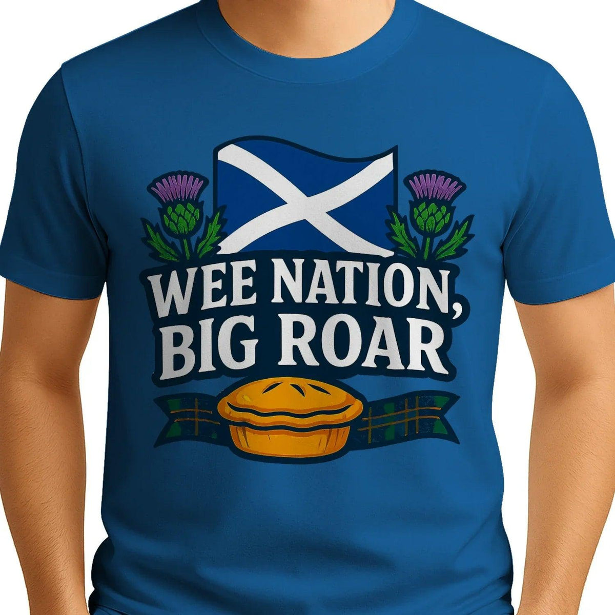 Scottish T-Shirt - Wee Nation Big Roar Unisex Streetwear - Celtic Wolfwear