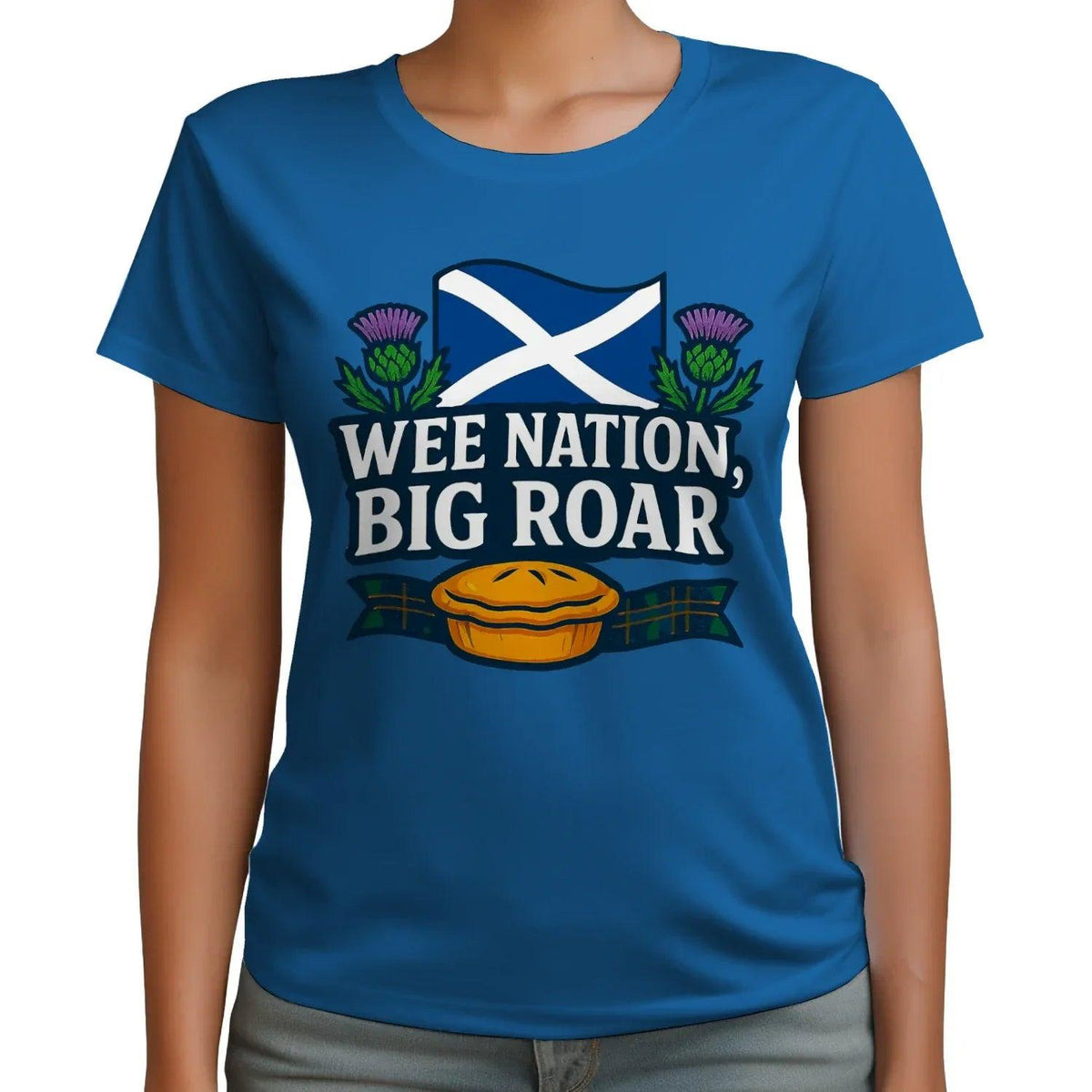 Scottish T-Shirt - Wee Nation Big Roar Unisex Streetwear - Celtic Wolfwear