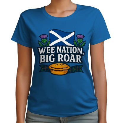 Scottish T-Shirt - Wee Nation Big Roar Unisex Streetwear - Celtic Wolfwear