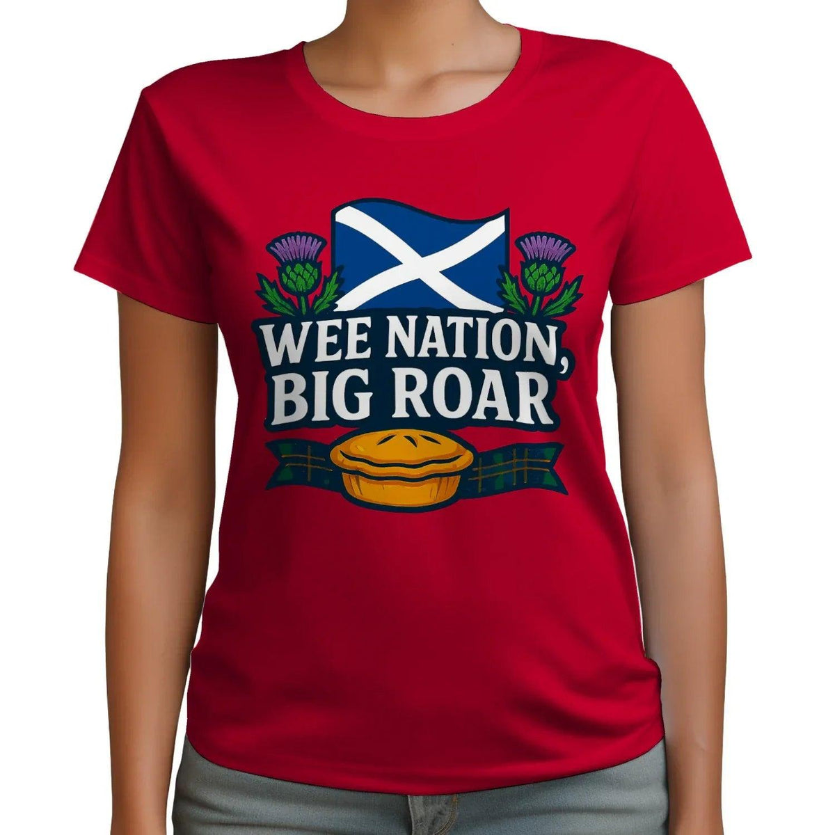 Scottish T-Shirt - Wee Nation Big Roar Unisex Streetwear - Celtic Wolfwear
