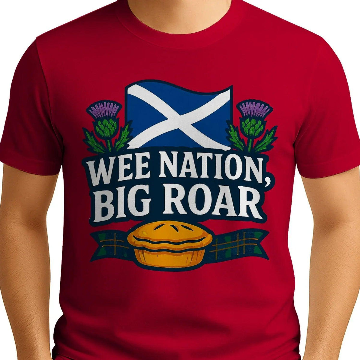 Scottish T-Shirt - Wee Nation Big Roar Unisex Streetwear - Celtic Wolfwear