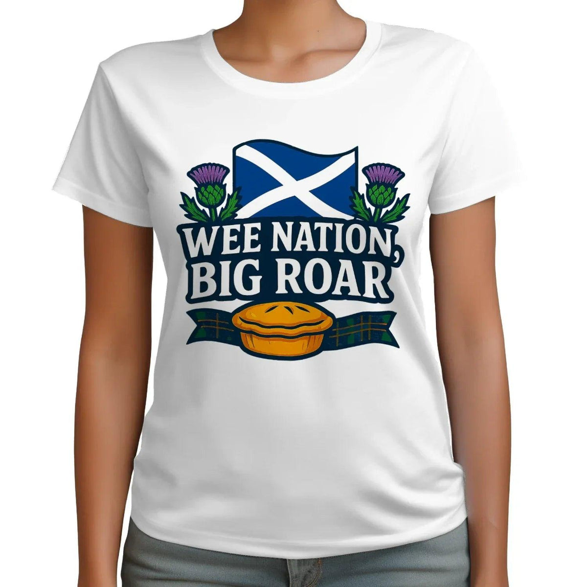 Scottish T-Shirt - Wee Nation Big Roar Unisex Streetwear - Celtic Wolfwear
