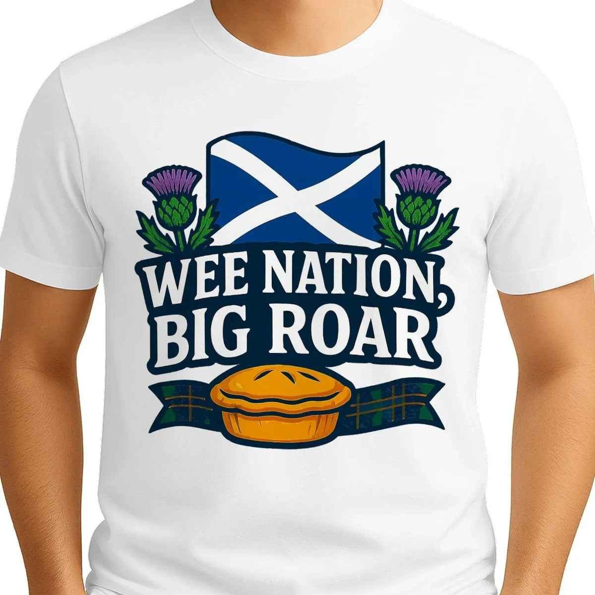 Scottish T-Shirt - Wee Nation Big Roar Unisex Streetwear - Celtic Wolfwear