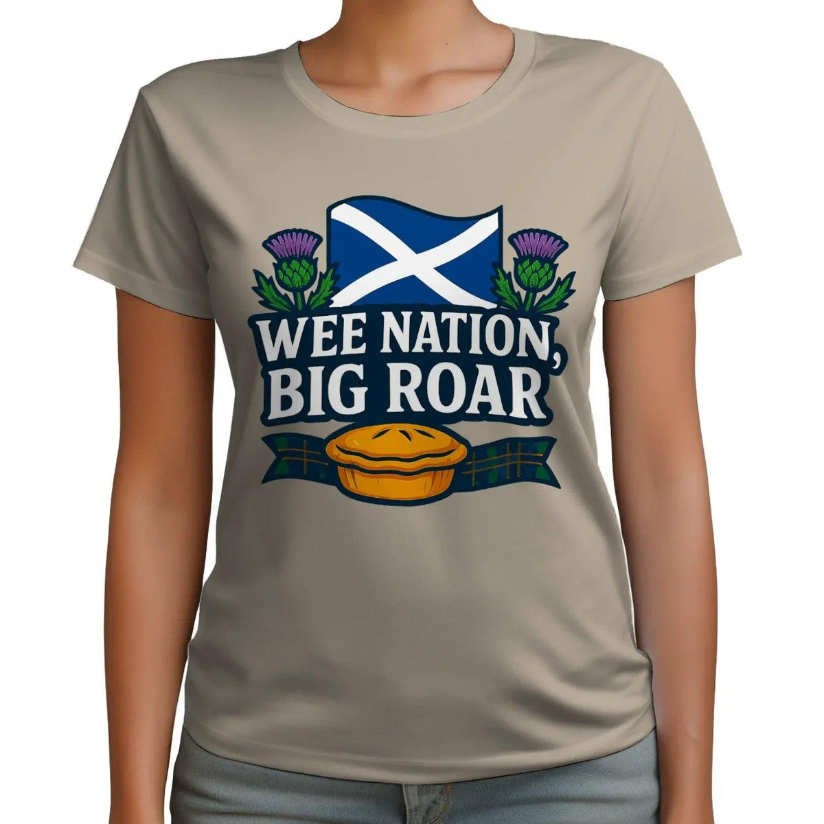 Scottish T-Shirt - Wee Nation Big Roar Unisex Streetwear - Celtic Wolfwear