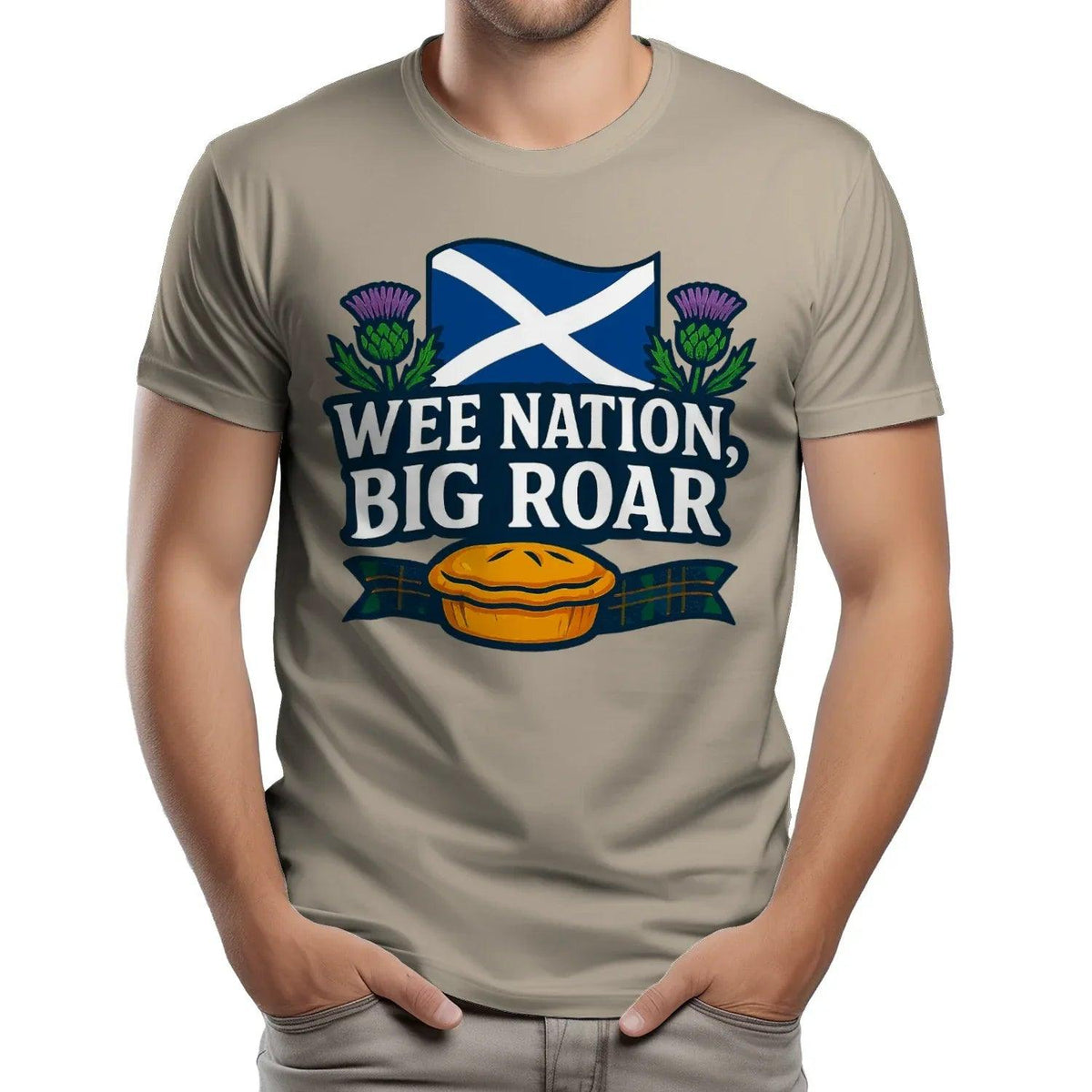 Scottish T-Shirt - Wee Nation Big Roar Unisex Streetwear - Celtic Wolfwear