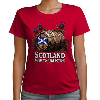 Scottish T-Shirt - Whisky Barrel Design Aged to Perfection - Celtic Wolfwear