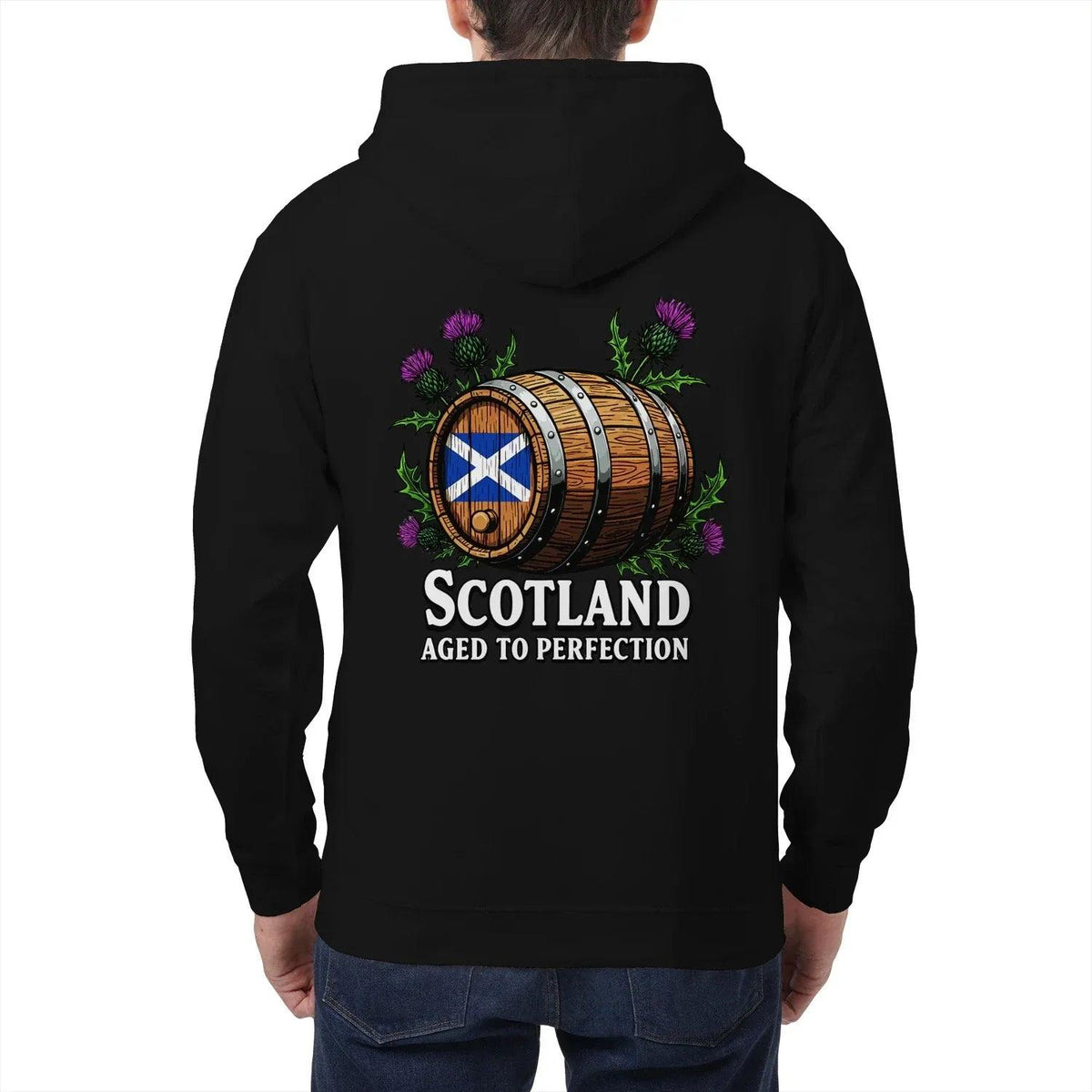 Scottish Zip Hoodie - Aged to Perfection Unisex Streetwear - Celtic Wolfwear