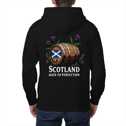 Scottish Zip Hoodie - Aged to Perfection Unisex Streetwear - Celtic Wolfwear