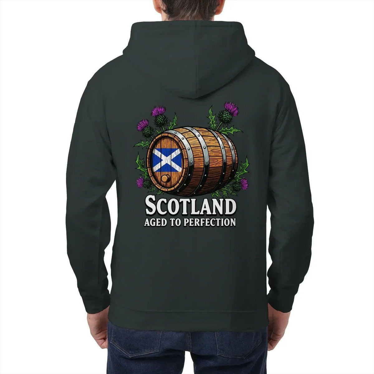 Scottish Zip Hoodie - Aged to Perfection Unisex Streetwear - Celtic Wolfwear