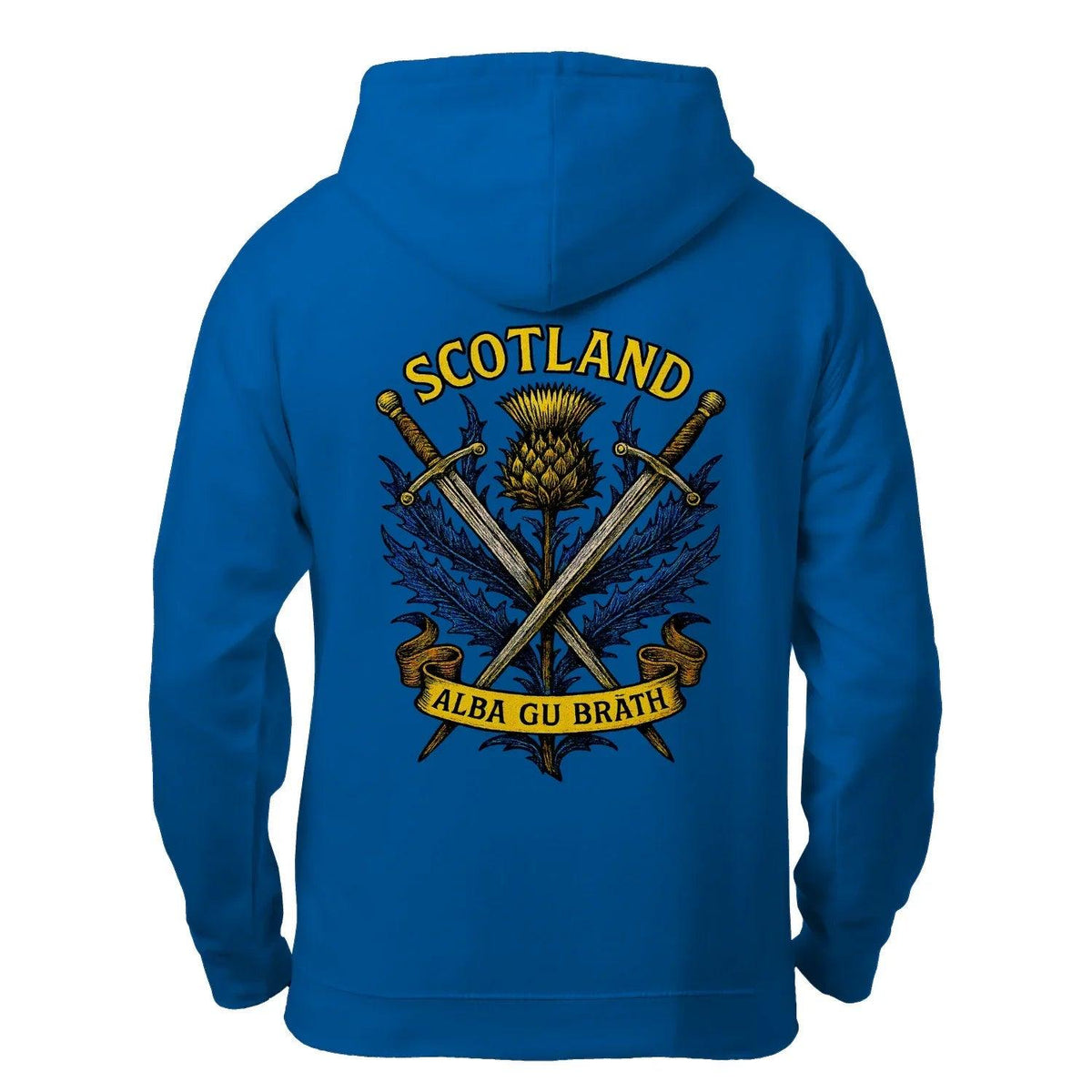 Scottish Zip Hoodie - Alba Gu Bràth Black Unisex Streetwear - Celtic Wolfwear