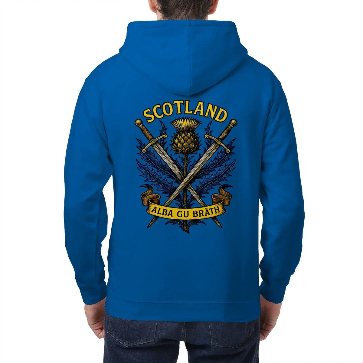 Scottish Zip Hoodie - Alba Gu Bràth Black Unisex Streetwear - Celtic Wolfwear