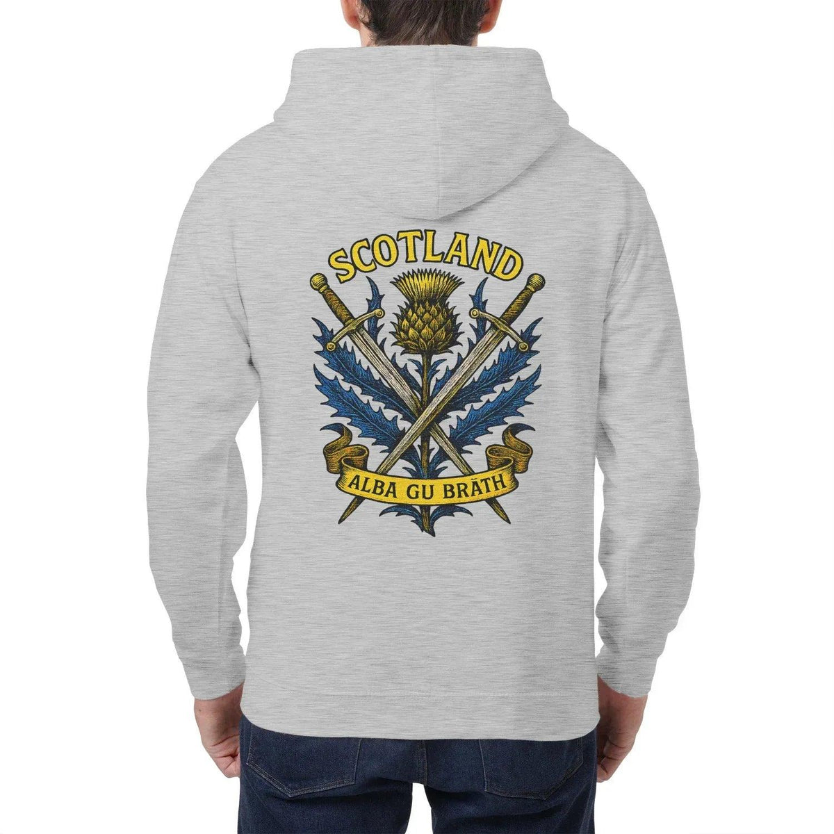 Scottish Zip Hoodie - Alba Gu Bràth Black Unisex Streetwear - Celtic Wolfwear