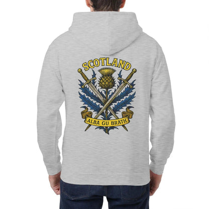 Scottish Zip Hoodie - Alba Gu Bràth Black Unisex Streetwear - Celtic Wolfwear