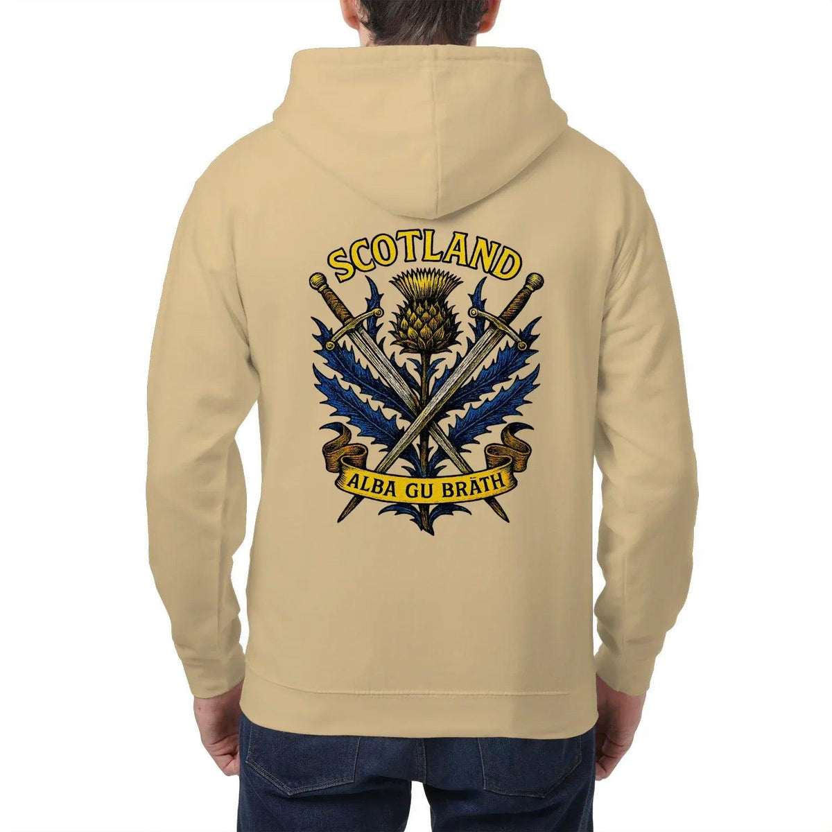 Scottish Zip Hoodie - Alba Gu Bràth Black Unisex Streetwear - Celtic Wolfwear