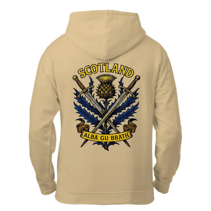 Scottish Zip Hoodie - Alba Gu Bràth Black Unisex Streetwear - Celtic Wolfwear