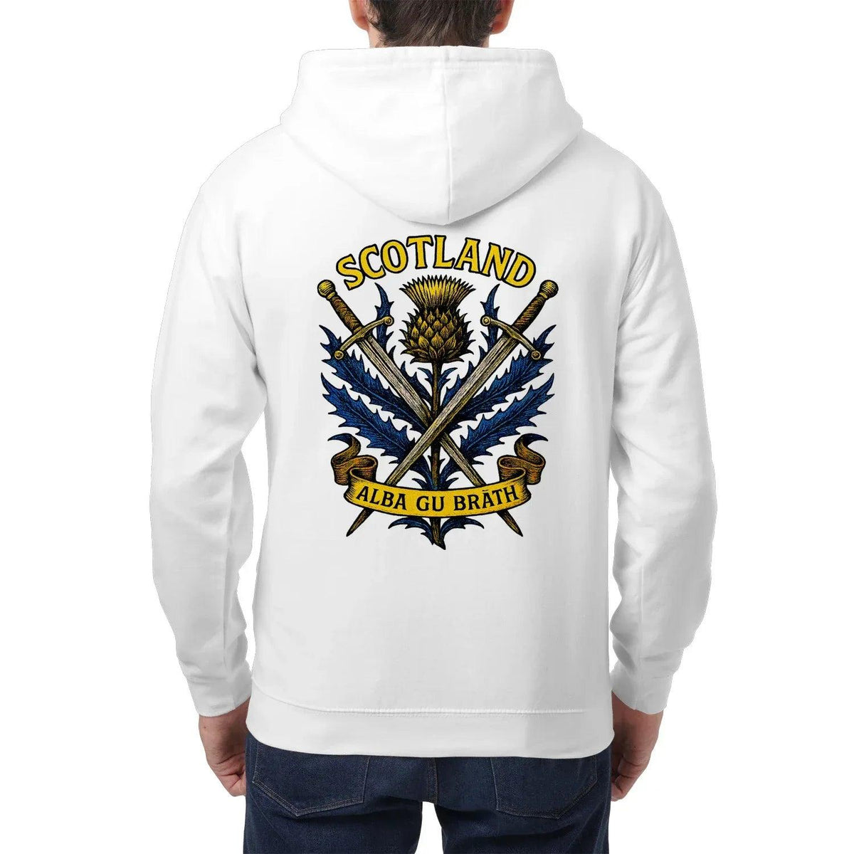 Scottish Zip Hoodie - Alba Gu Bràth Black Unisex Streetwear - Celtic Wolfwear