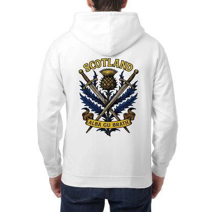 Scottish Zip Hoodie - Alba Gu Bràth Black Unisex Streetwear - Celtic Wolfwear