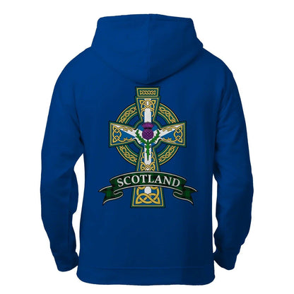 Scottish Zip Hoodie - Cross Heritage, Unisex Streetwear - Celtic Wolfwear